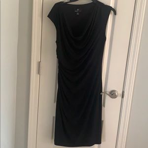 Draped Little Black Party Dress